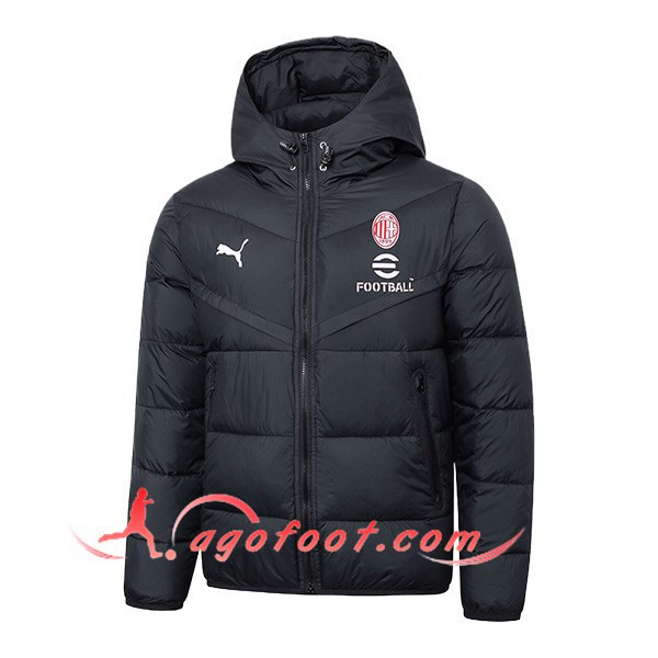 Nouveau Doudoune A Capuche Milan AC Noir 2024/2025