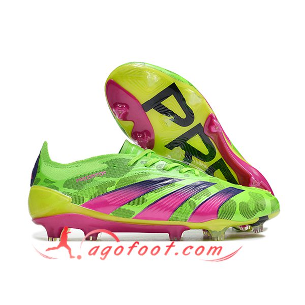 Adidas Chaussures de Foot Predator Elite FG Vert/Pourpre