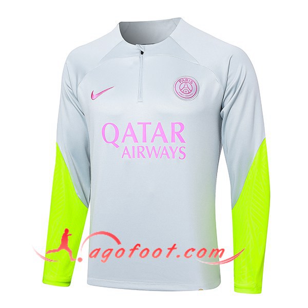 Sweatshirt Training PSG Gris/Jaune 2024/2025