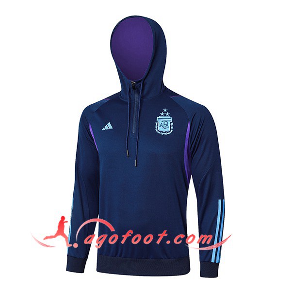 Sweatshirt Training Capuche Argentine Bleu Foncé 2024/2025