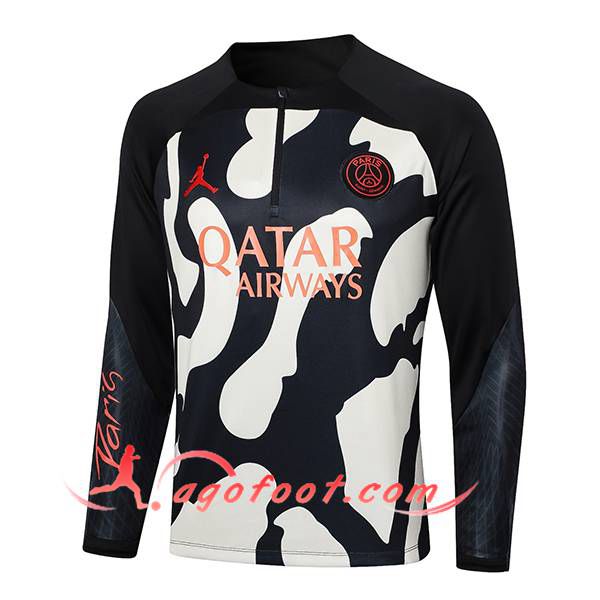 Sweatshirt Training Jordan PSG Noir/Beige 2024/2025