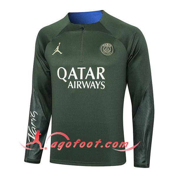 Sweatshirt Training Jordan PSG Vert 2024/2025