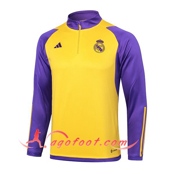 Sweatshirt Training Real Madrid Pourpre/Jaune 2024/2025
