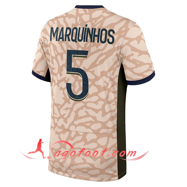 Maillot de Foot PSG (MARQUINHOS #5) 2023/2024 Fourth