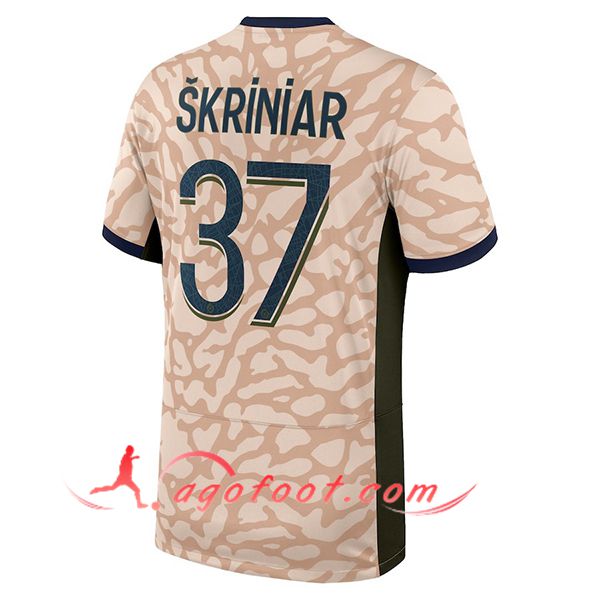 Coloriage Maillot de Foot PSG SKRINIAR 37 2023 2024 Fourth