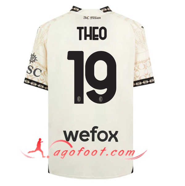 Maillot de Foot AC Milan (THEO #19) 2023/2024 Fourth Blanc