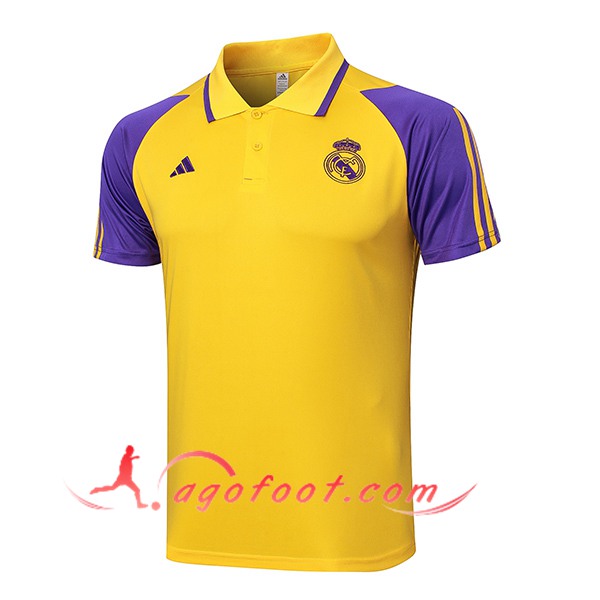 Polo Foot Real Madrid Jaune/Pourpre 2024/2025