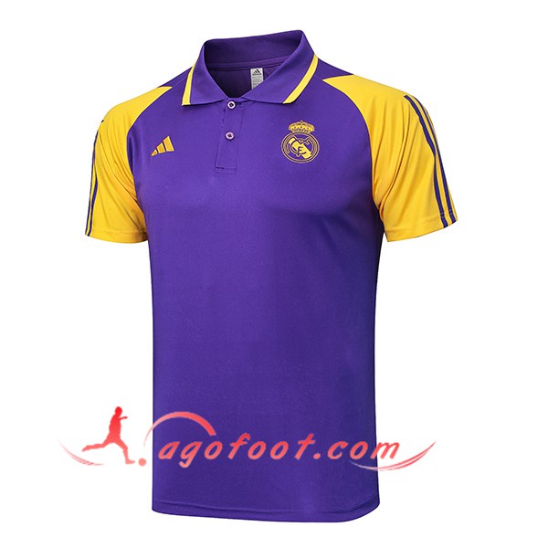 Polo Foot Real Madrid Pourpre/Jaune 2024/2025