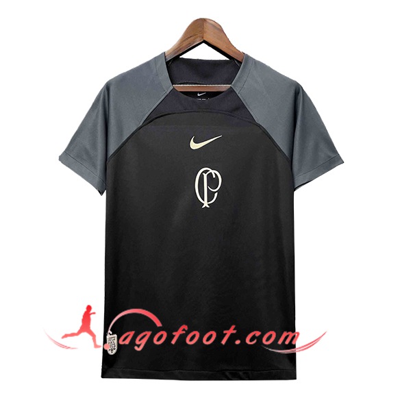 Training T-Shirts Corinthians Noir/Gris 2024/2025