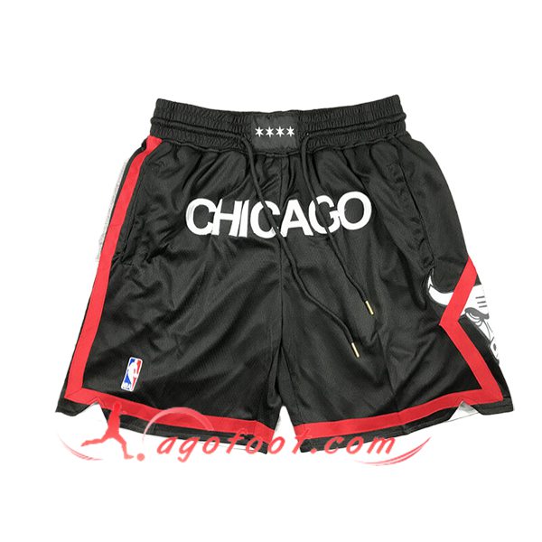 Shorts NBA Chicago Bulls 2024/25 Noir/Blanc/Rouge
