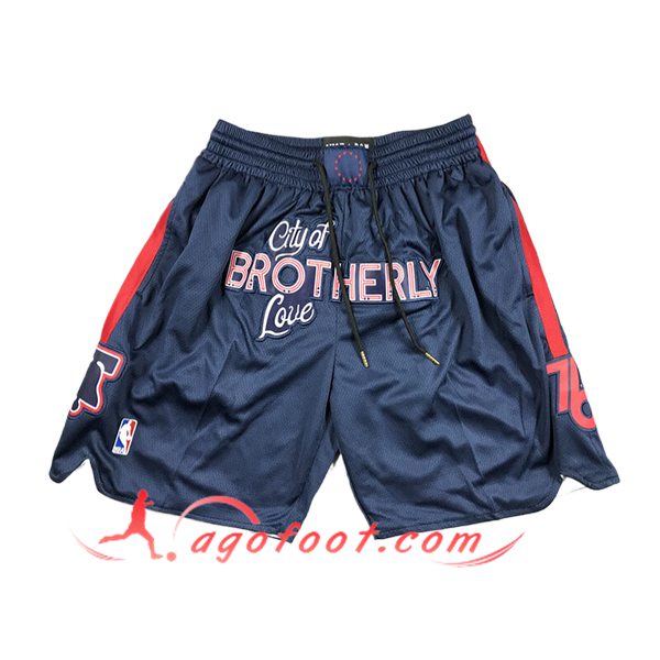Shorts NBA Philadelphia 76ers 2024/25 Bleu Foncé
