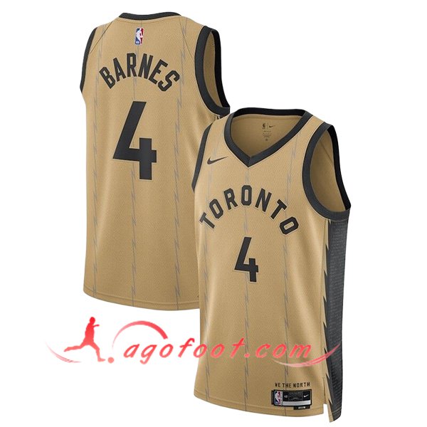 Maillot Toronto Raptors (BARNES #4) 2024/25 Noir/Gris