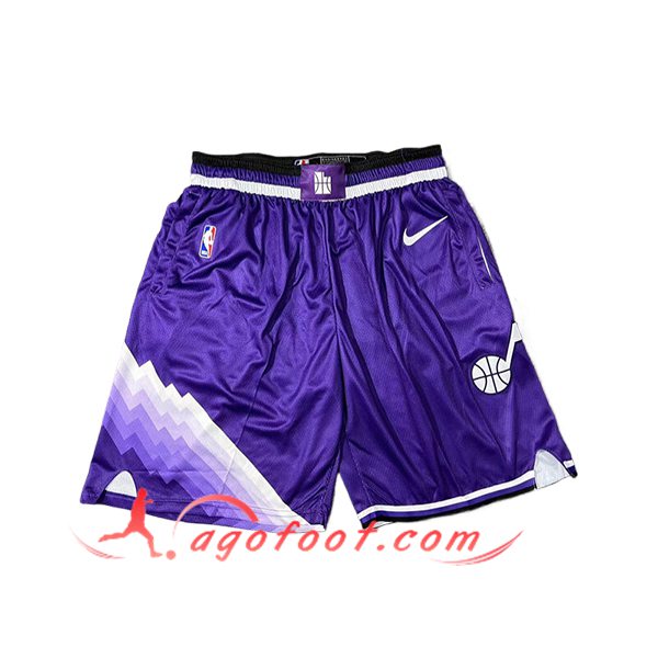 Shorts NBA Utah Jazz 2024/25 Pourpre/Blanc