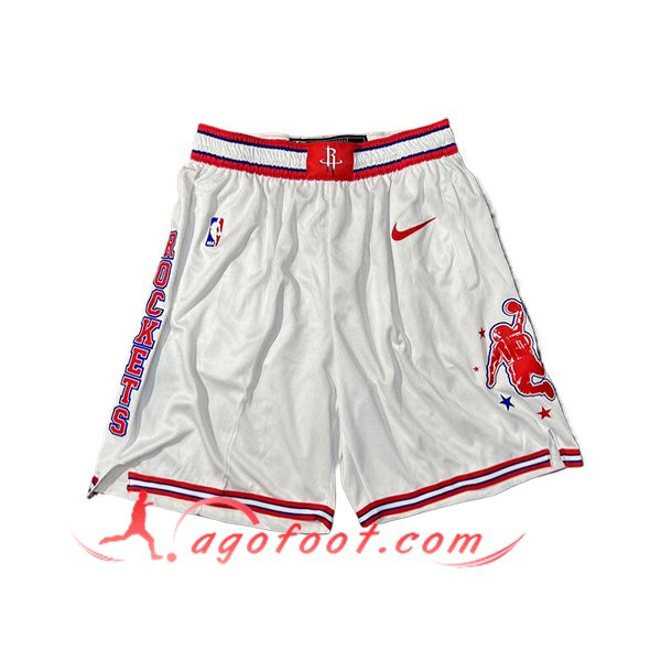 Shorts NBA Houston Rockets 2024/25 Blanc/Rouge