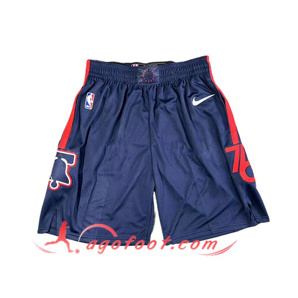 Shorts NBA Philadelphia 76ers 2024/25 Bleu/Rouge -02