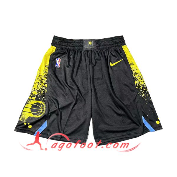 Shorts NBA Indiana Pacers 2024/25 Noir/Jaune