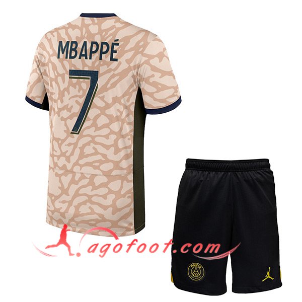 Maillot de Foot PSG (MBAPPÉ #7) Enfants 2023/2024 Fourth