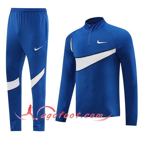 Ensemble Survetement de Foot Nike Bleu/Blanc 2024/2025