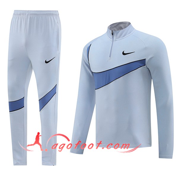 Ensemble Survetement de Foot Nike Gris/Bleu 2024/2025