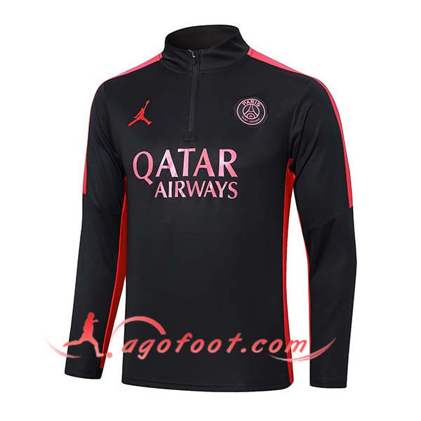 Sweatshirt Training PSG Noir/Rouge 2024/2025