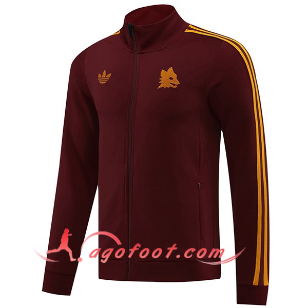 Veste Foot AS Roma Rouge/Jaune 2024/2025
