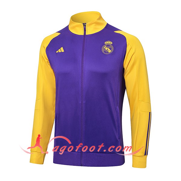 Veste Foot Real Madrid Pourpre/Jaune 2024/2025