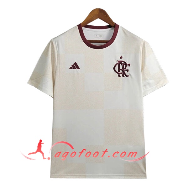Training T-Shirts Flamenco Blanc/Brun 2024/2025