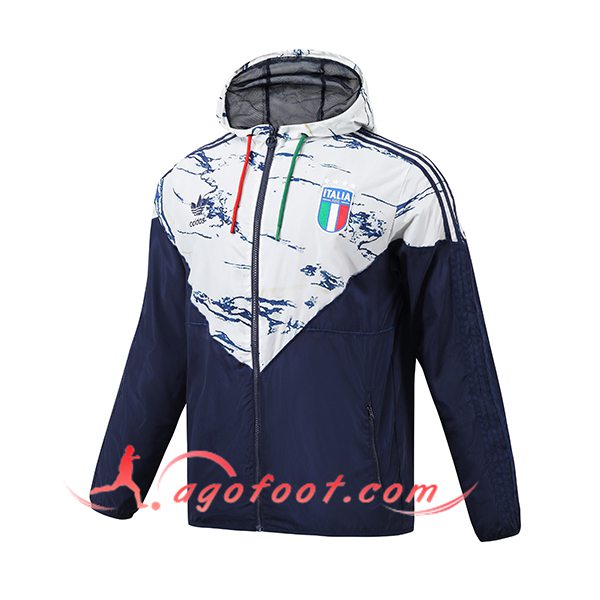Coupe-Vent Italie Blanc/Bleu 2024/2025