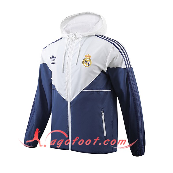 Coupe-Vent Real Madrid Blanc/Bleu 2024/2025
