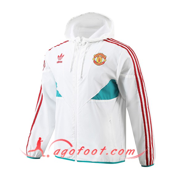 Coupe-Vent Manchester United Blanc/Bleu/Rouge 2024/2025