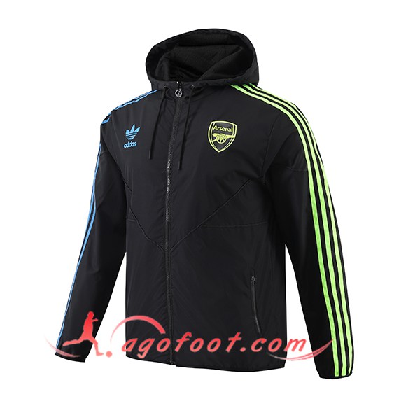 Coupe-Vent Arsenal Noir/Bleu/Vert 2024/2025