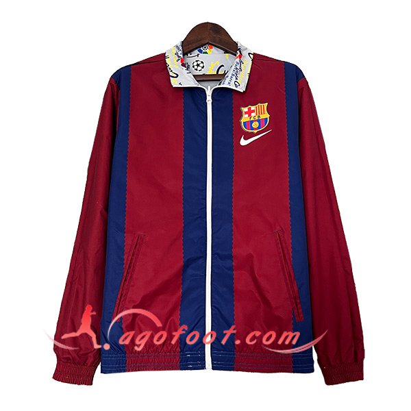 Coupe-Vent FC Barcelone Bleu/Rouge 2024/2025