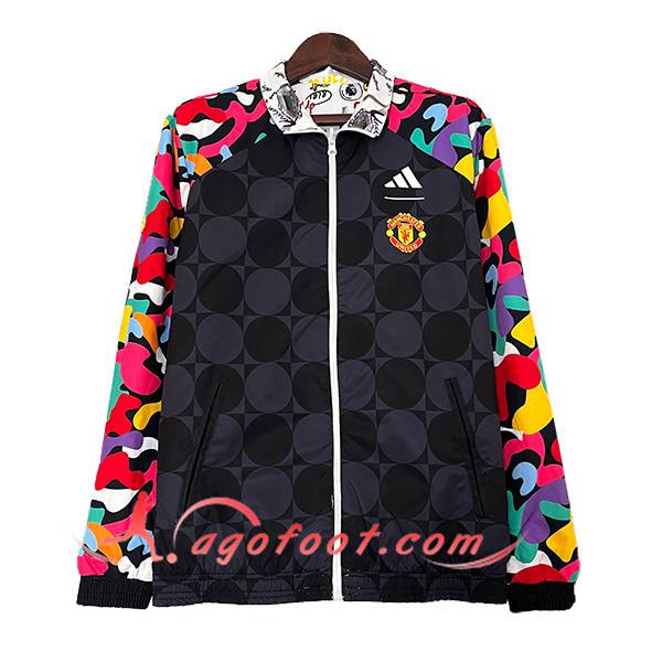 Coupe-Vent Manchester United Noir/Gris/Rouge 2024/2025