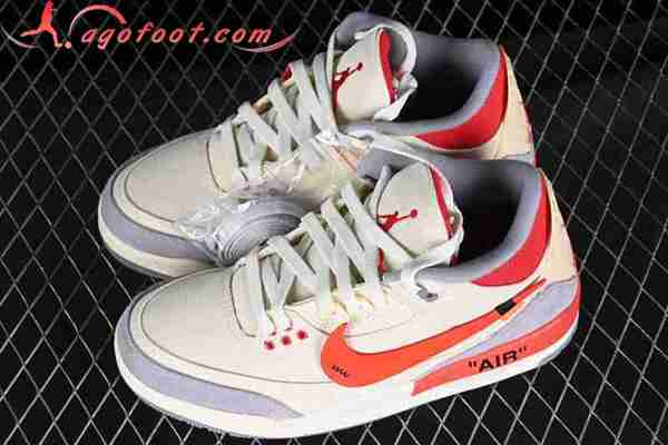 Nike Air Jordan 3 Retro AJ3 Beige/Gris/Rouge DH7139-002