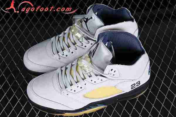 Nike Air Jordan 5 AJ5 Blanc/Jaune/Bleu FZ5758-004