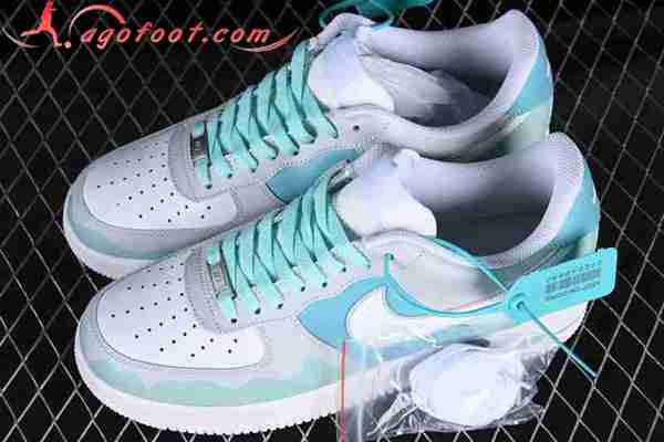 Nike Air Force 1'07 Low Blanc/Gris/Bleu CW2288-111