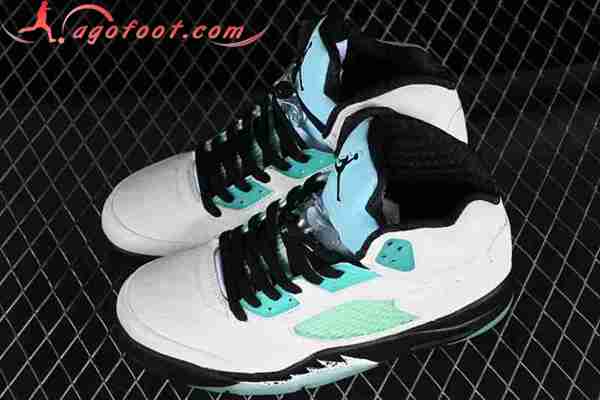 Nike Air Jordan 5 AJ5 Blanc/Noir/Vert CN2932-100
