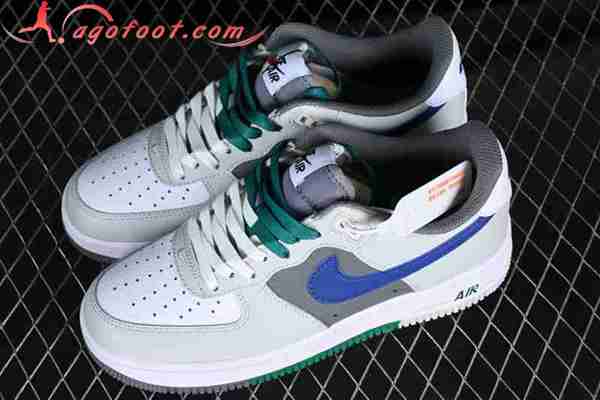 Nike Air Force 1'07 Blanc/Gris/Vert/Bleu FB9035-001