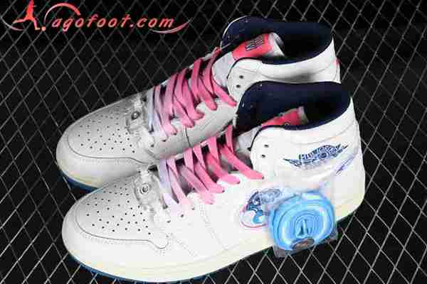 Nike Air Jordan 1 High Zoom CMFT Blanc/Rose/Bleu FV3565-100