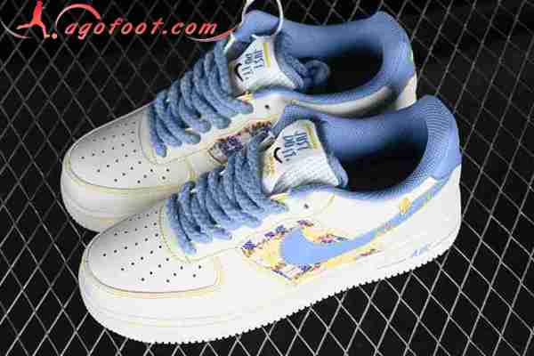 Nike Air Force 1'07 Blanc/Bleu FJ7740-018