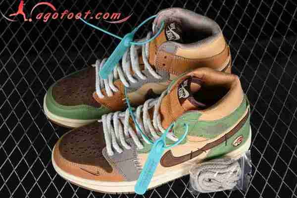 Nike Air Jordan 1 High Zoom CMFT Brun/Vert DZ7292-100