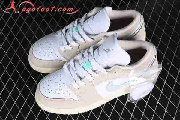 Nike Air Jordan 1 Low Blanc/Beige/Vert DZ5356-800 -02
