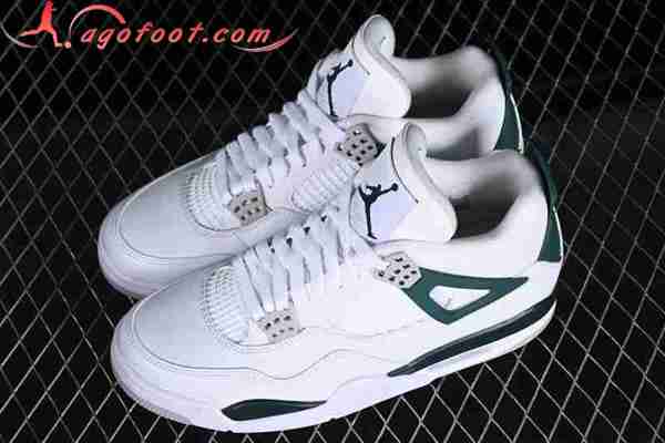 Nike Air Jordan 4 Retro AJ4 Blanc/Noir/Vert FQ8138-103