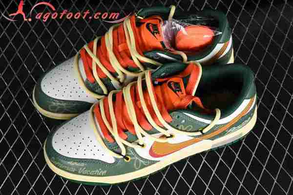 Nike SB Dunk Low Blanc/Vert/Orange DD1391-300-02