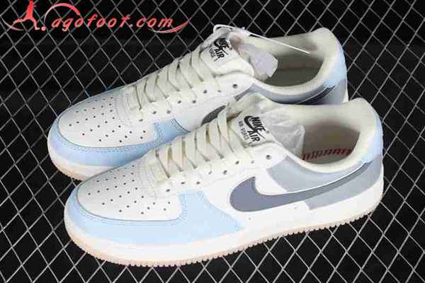 Nike Air Force 1'07 Low Blanc/Gris/Bleu AA1366-401