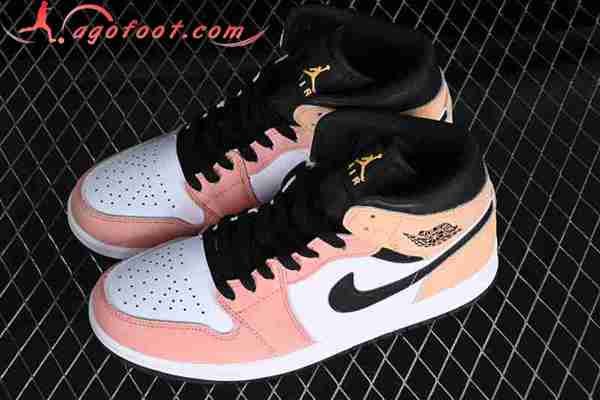 Nike Air Jordan 1 Mid Blanc/Noir/Rose/Orange DX4332-800