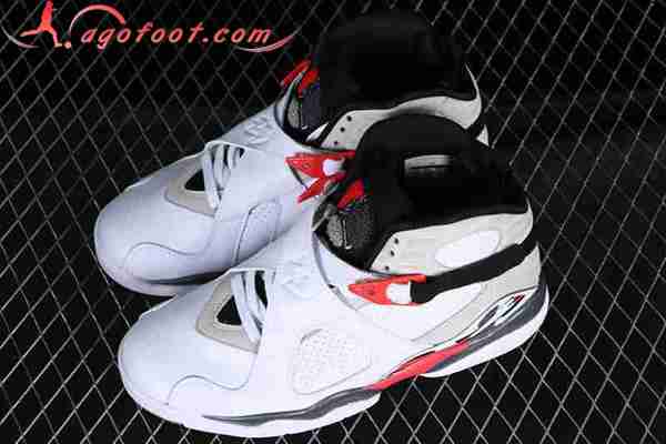 Nike Air Jordan 8 AJ8 Blanc/Gris/Noir/Rouge 305381-103