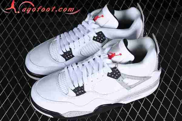 Nike Air Jordan 4 Retro AJ4 Blanc/Gris/Noir 840606-192