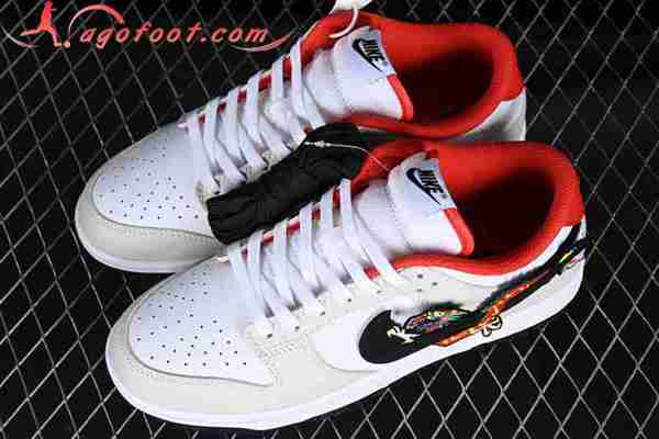 Nike SB Dunk Low Blanc/Noir/Rouge FZ5528-101