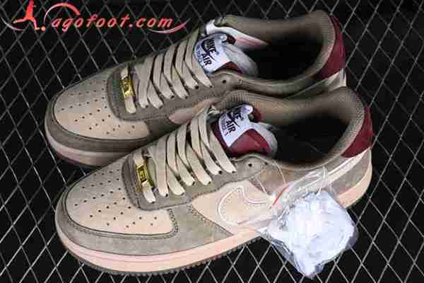 Nike Air Force 1'07 Low Gris/Brun/Rouge AV0383-229